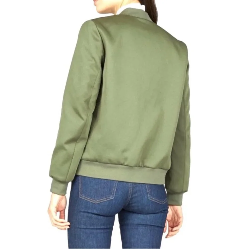 Everlane  Womens The E2 Bomber Jacket Olive Green Size Medium Full Zip - Picture 2 of 10